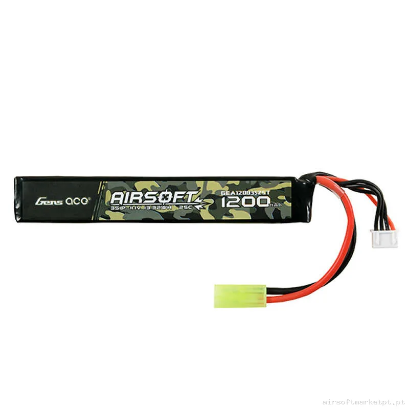 Bateria Lipo Stick Gens Ace 1200mah 11.1v 25c — Baterias & Carregadores — Airsoft Market PT