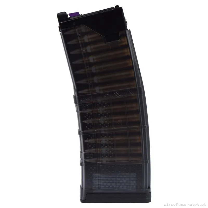 Magazine Réplica Lowcap M4 GBB Cyma Lancer L5awm MWS 30 Bbs preto (5.56x45) — Carregadores / Magazines — Airsoft Market PT