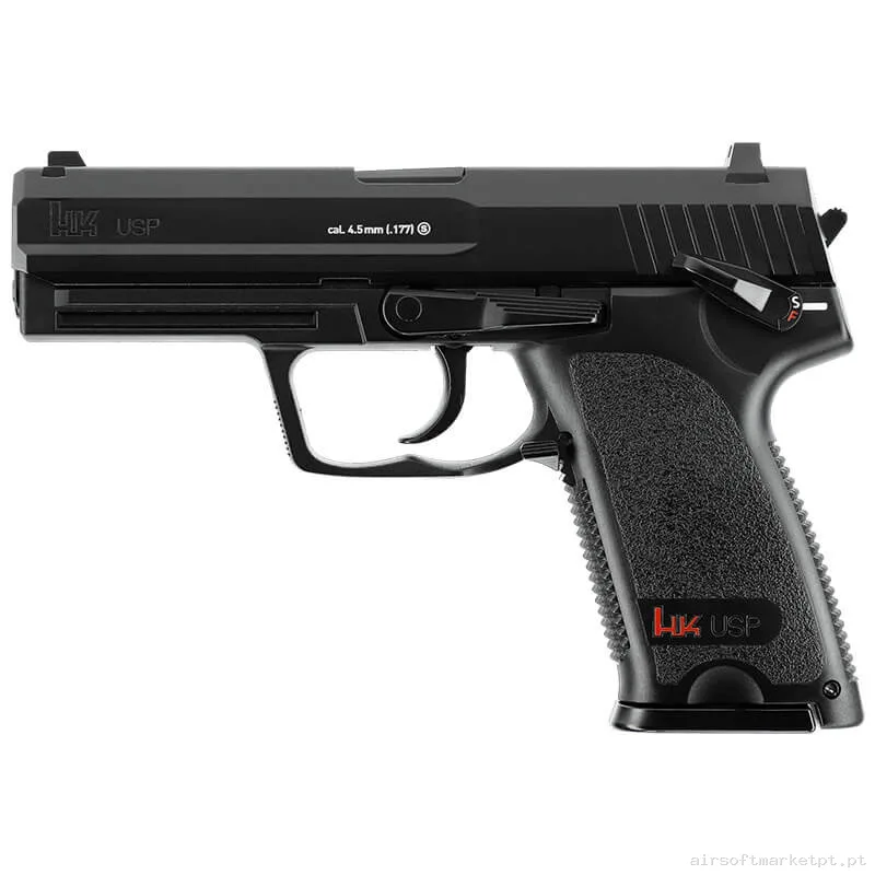 Airgun CO2 4.5mm Pistola Umarex H&K USP negra — Pistolas — Airsoft Market PT
