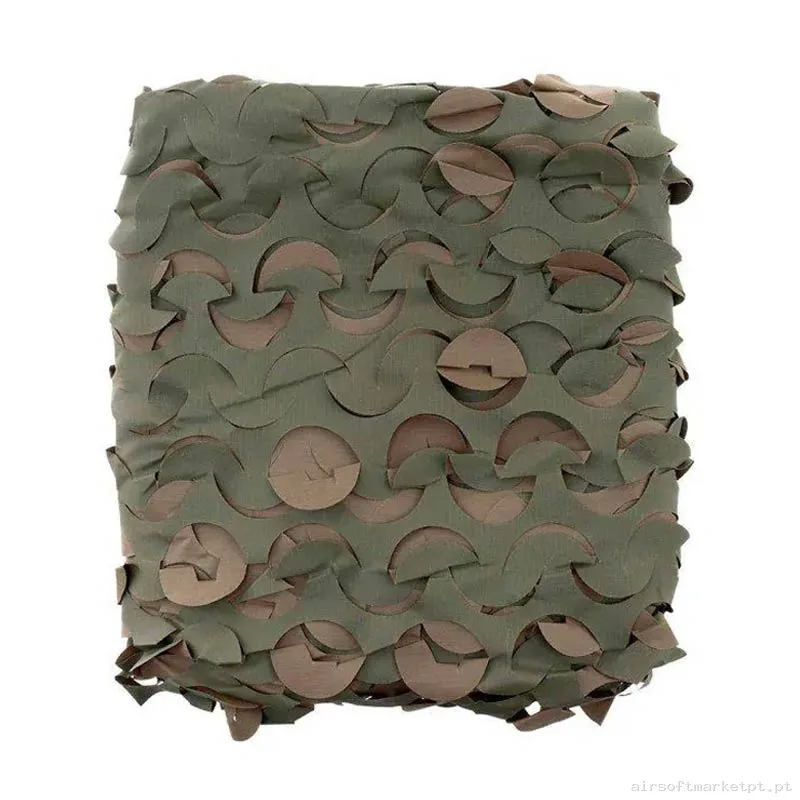 Rede de Camuflagem Mil-Tec 1.4x3m Woodland — Gear Táctico — Airsoft Market PT