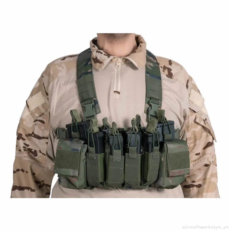 Colete Chest Rig Delta Tactics Force Mk1 Boscoso Pixelado — Coletes & Rigs — Airsoft Market PT