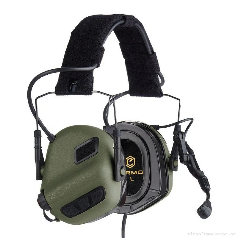 EARMOR M32 PLUS MOD4 AURICULARES TACTICOS VERDE OD — Rádios & Comunicação — Airsoft Market PT