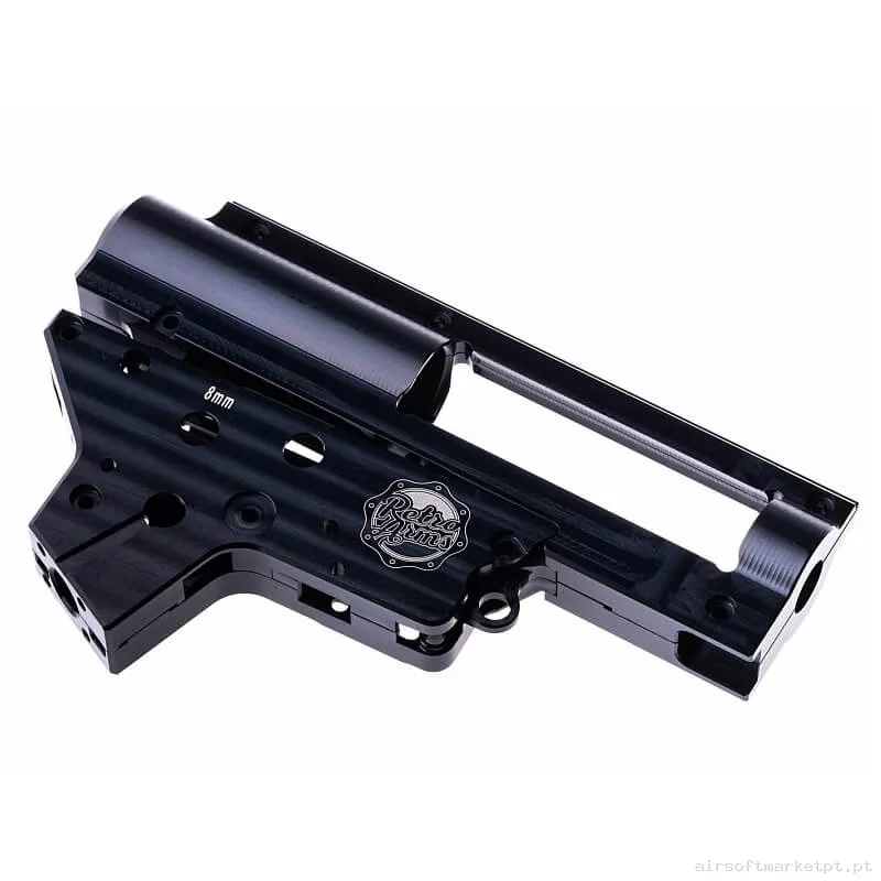 Interno Gearbox Carcasa Ver.2 Split Retroarms Qsc Reforçada 8mm — Peças Internas (AEG) — Airsoft Market PT