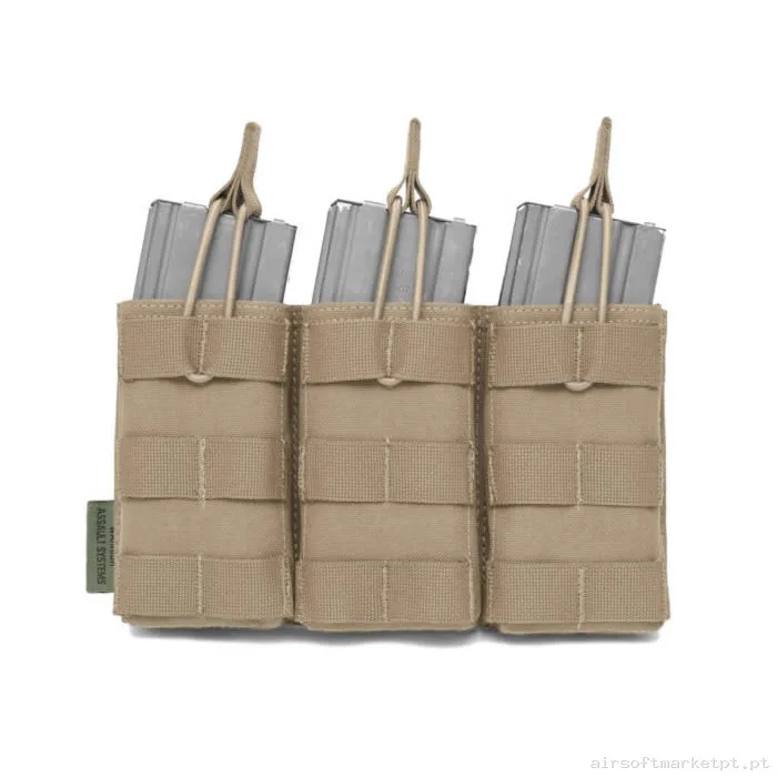 Magazine Pouch Triplo M4 Warrior Assault Open Top coyote tan — Coletes & Rigs — Airsoft Market PT