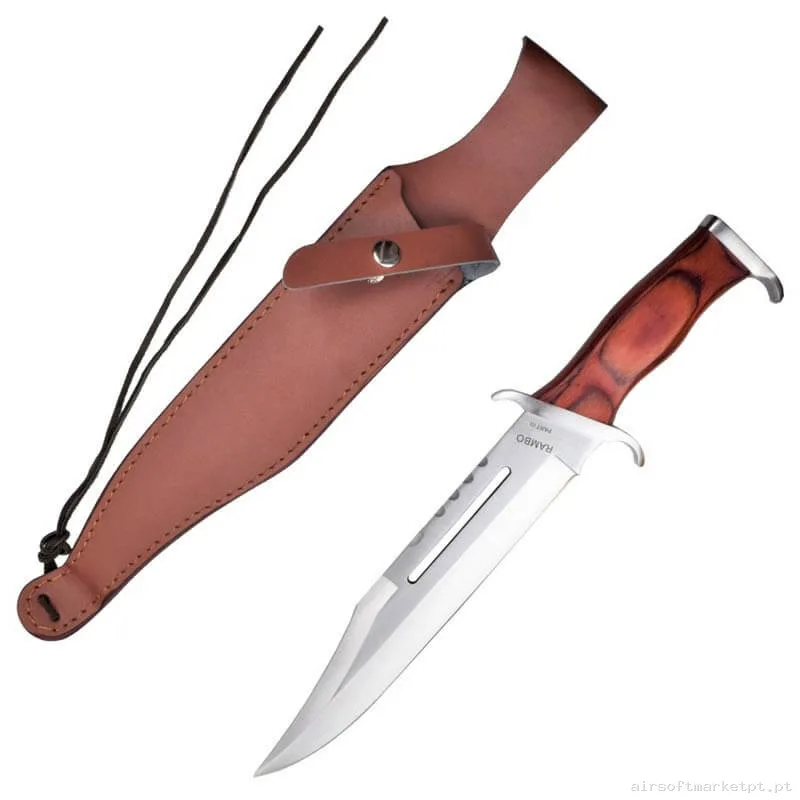 Faca de Caça Rambo III 25cm RM-H3 com Capa — Ferramentas — Airsoft Market PT