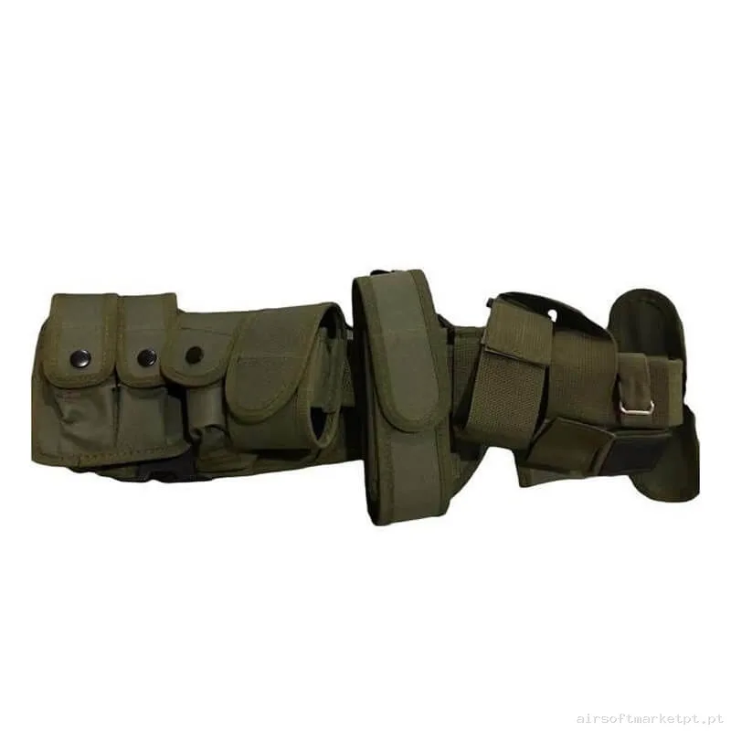 Cinturão tático Oem Completo com Bolsos verde od — Gear Táctico — Airsoft Market PT