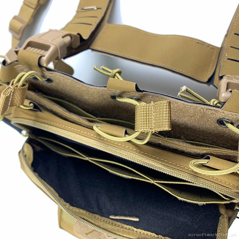 Chaleco Chest Rig Conquer Titan coyote — Coletes & Rigs — Airsoft Market PT (foto 3)