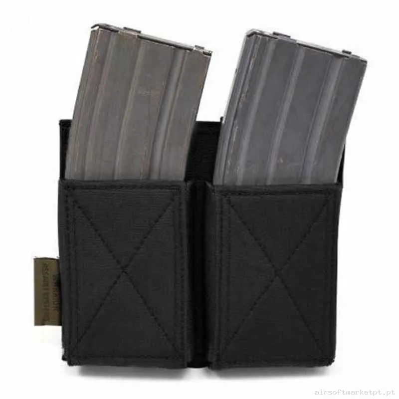Pouch Magazine Pouch Doble M4/Ak Warrior Assault Elastico negro — Coletes & Rigs — Airsoft Market PT