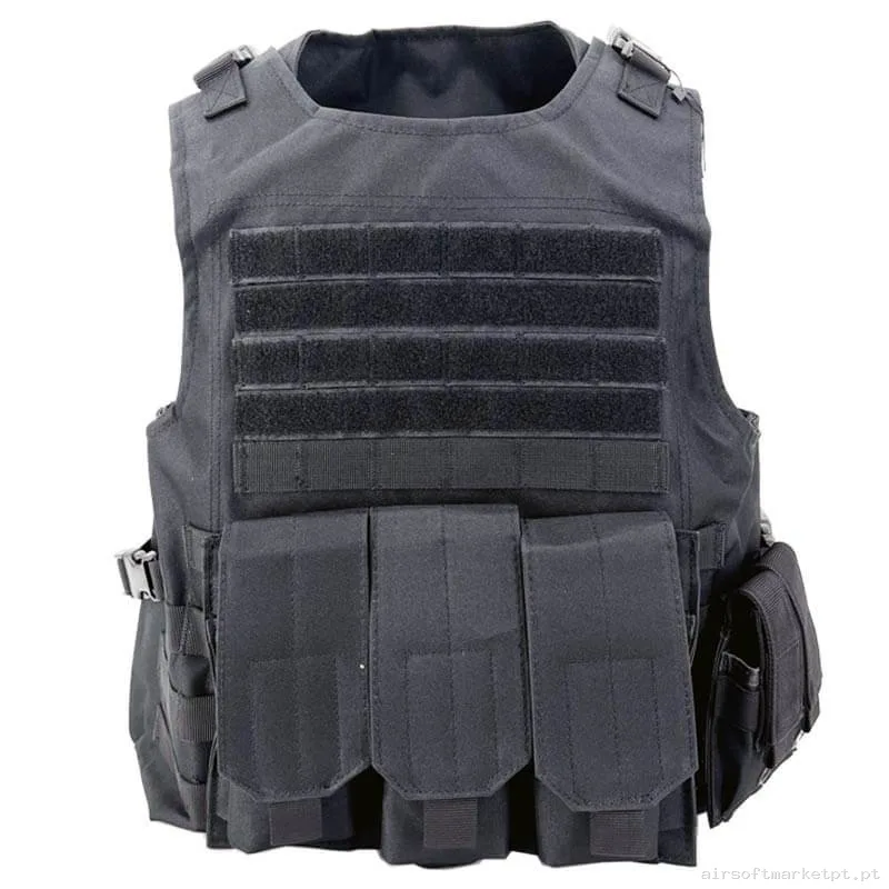 Colete Sixmm Fsbe preto — Coletes & Rigs — Airsoft Market PT