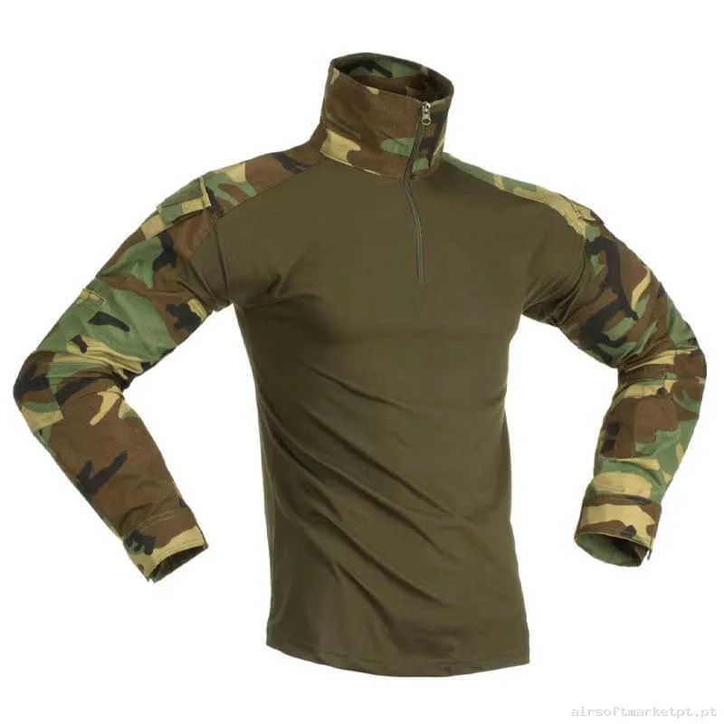 Camiseta Combate Invader Gear Woodland — Vestuário (Fardas) — Airsoft Market PT