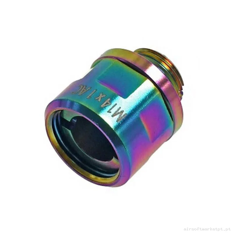 ADAPTADOR SILENCIADOR PARA PISTOLA 11MM A 14MM COWCOW RAINBOW — Supressores & Tracers — Airsoft Market PT