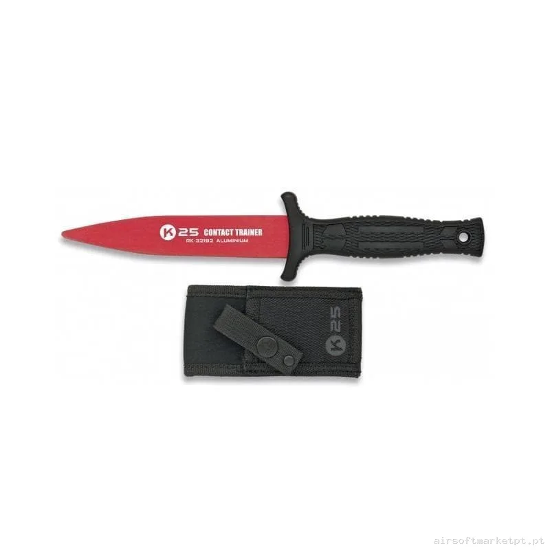 CUCHILLO ENTRENAMIENTO SIN FILO K25 ROJO — Ferramentas — Airsoft Market PT