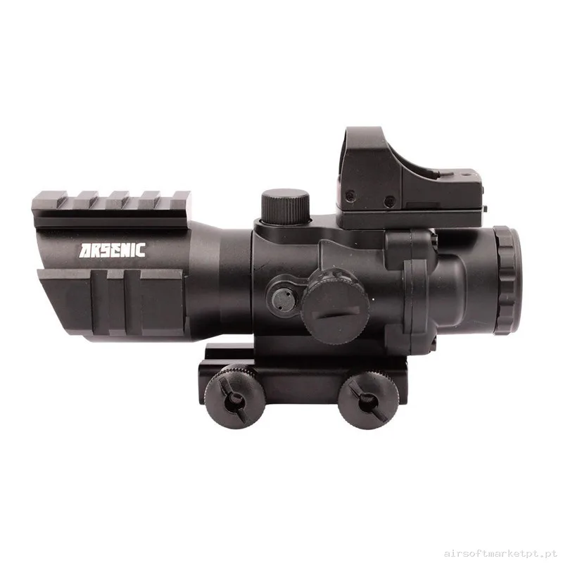 Rhino 4x32 + Micro Red Dot Arsenic Argon Negro AS8158 — Miras & Ópticas — Airsoft Market PT (foto 3)