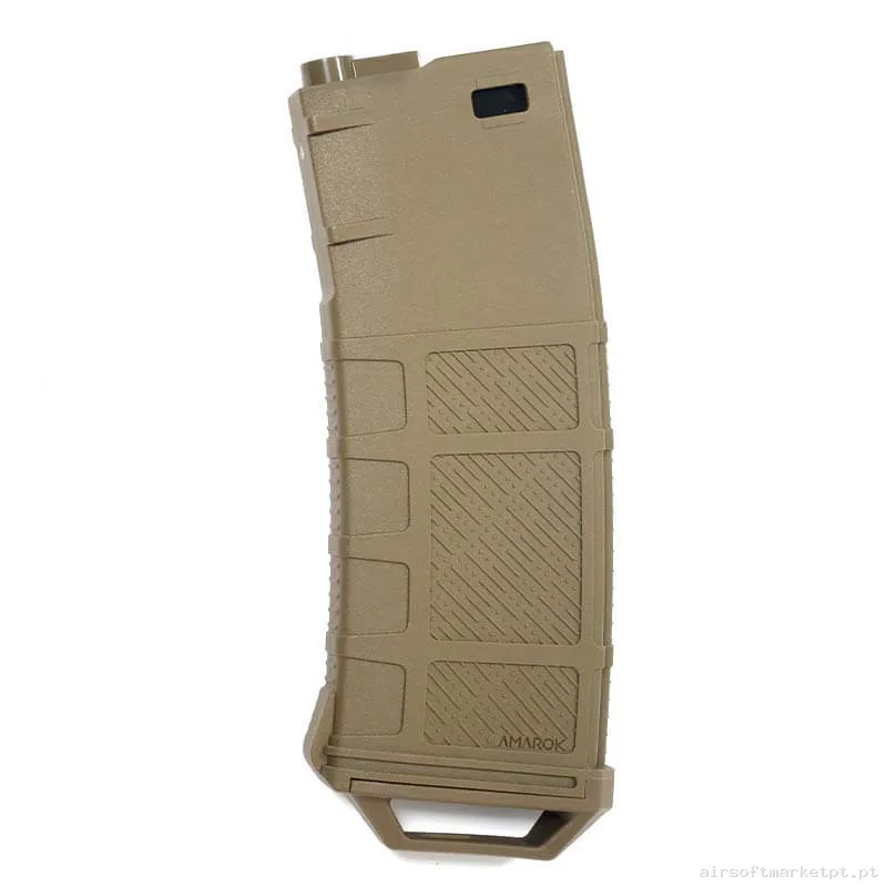 Magazine Réplica Midcap M4 Amarok Fast Feed A8 Polímero 250 Bbs tan — Carregadores / Magazines — Airsoft Market PT