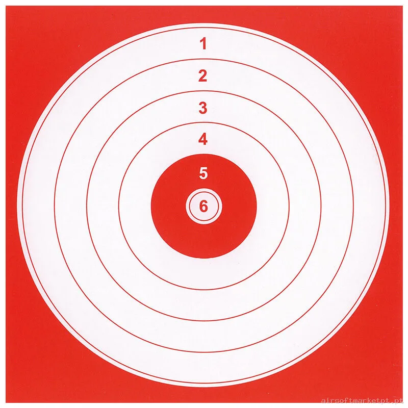 Diana Papel Bo Manufacture Target Cartons 14x14cm 100u — Gás & CO2 — Airsoft Market PT