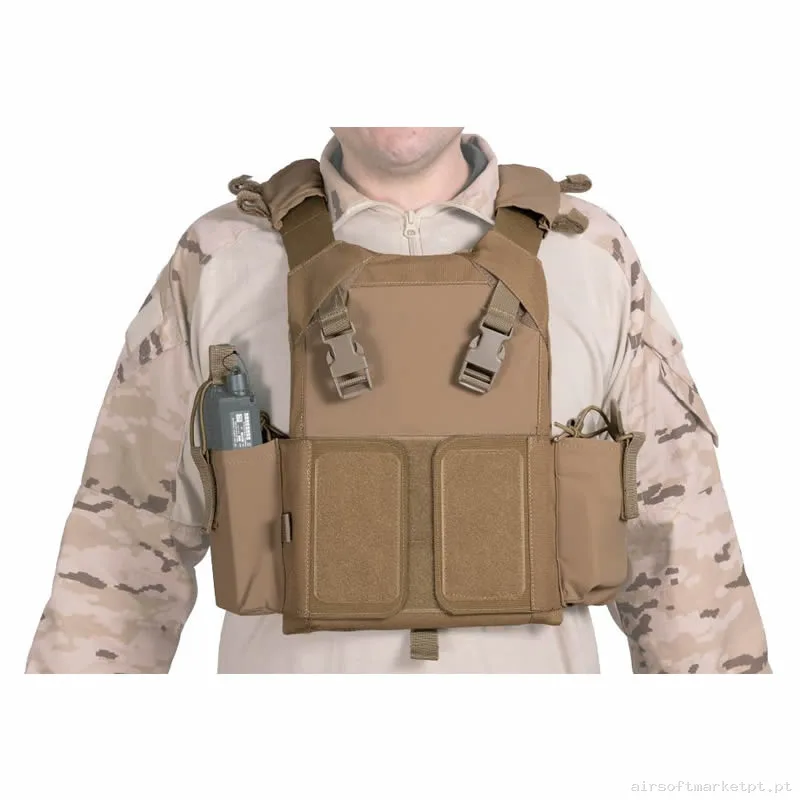 Colete Porta Placas Delta Tactics Force Mk2 coyote — Coletes & Rigs — Airsoft Market PT