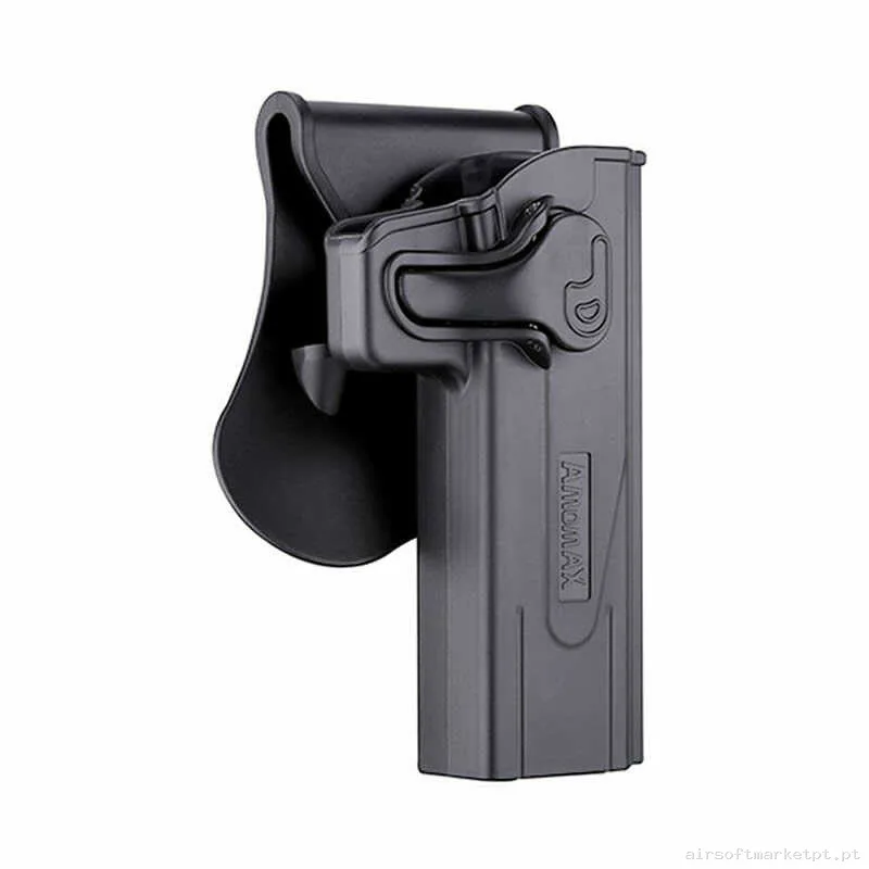 Pistolera Rígida Hi-Capa 5.1 Amomax Rot 360 preta — Coletes & Rigs — Airsoft Market PT