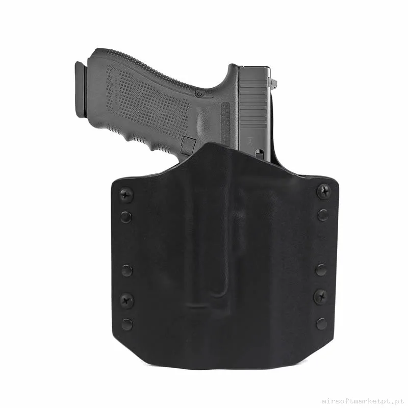 Pistolera Rígida Glock 17/19 Warrior Assault Ares Compatível com X300/X400 Kydex preta — Coletes & Rigs — Airsoft Market PT