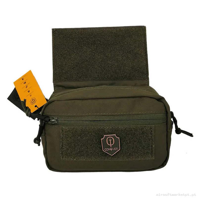 Cinturão tático para Porta Placas Conquer Ddu Pouch Ranger Green — Coletes & Rigs — Airsoft Market PT
