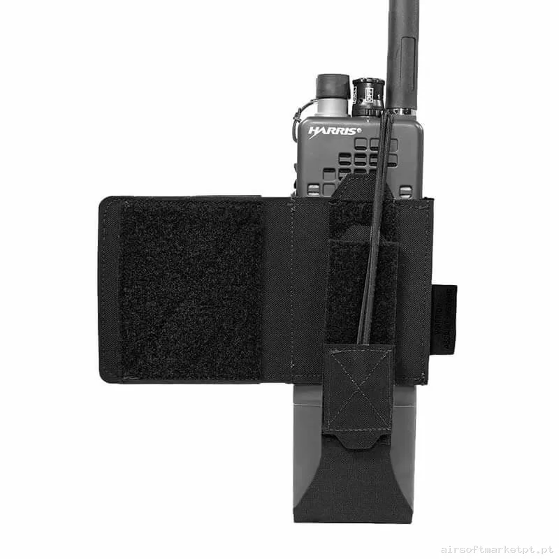 Pouch Portaradio Warrior Assault Láser Cut Mbitr/Harris Radio Lado Esquerdo negro — Coletes & Rigs — Airsoft Market PT