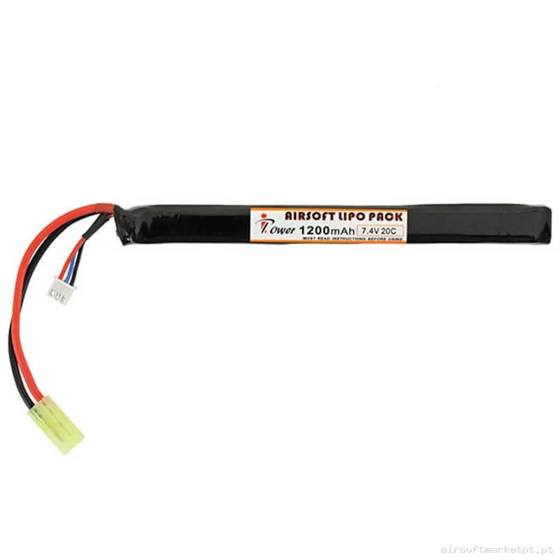Bateria Lipo Stick Ipower 1200mah 7.4v 20c — Baterias & Carregadores — Airsoft Market PT