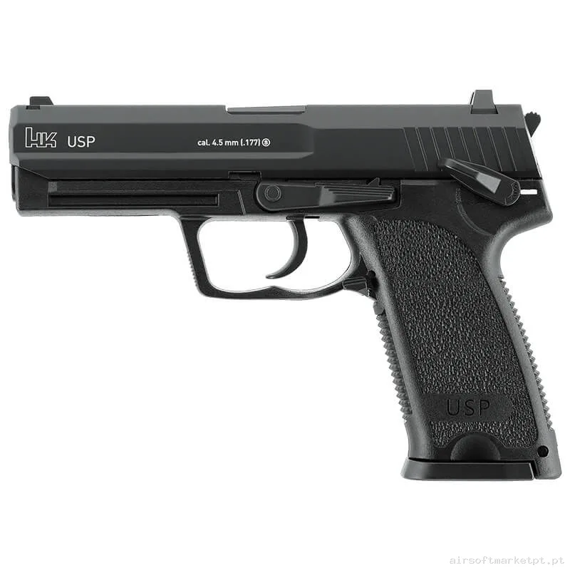 Airgun CO2 4.5mm Pistola Umarex H&K USP Blowback negra — Pistolas — Airsoft Market PT