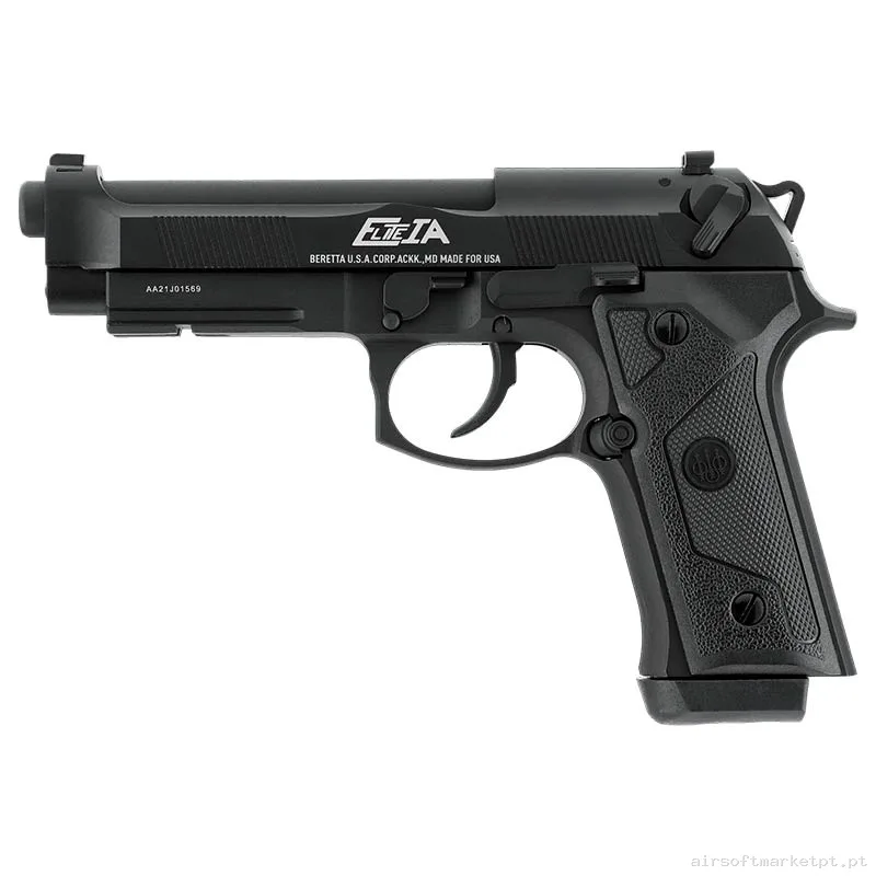 Réplica GBB Pistola Beretta M9 Umarex Elite Ia Metal Version negra — Pistolas — Airsoft Market PT