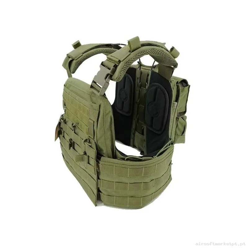 Chaleco CONQUER APC FULL SET Verde OD — Coletes & Rigs — Airsoft Market PT (foto 2)