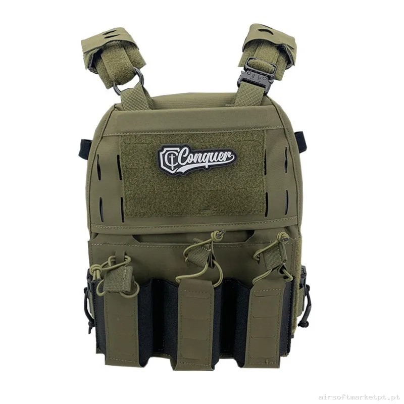 CHALECO CONQUER MTPC RANGER GREEN — Coletes & Rigs — Airsoft Market PT