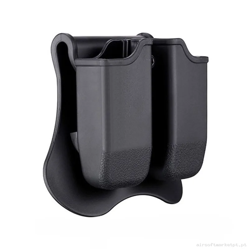 Portacargador Doble Pistola Rigida Amomax G17-18-19 Negra — Coletes & Rigs — Airsoft Market PT