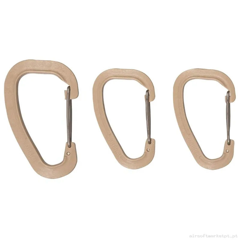 Mosquetón Wildo Carabiner Set Polímero coyote Pack 3u — Outros — Airsoft Market PT