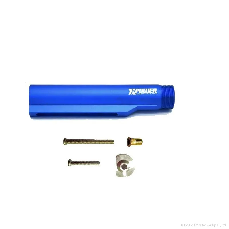 TUBO PARA CULATA M4 METÁLICO AZUL XPOWER — Peças Internas (AEG) — Airsoft Market PT