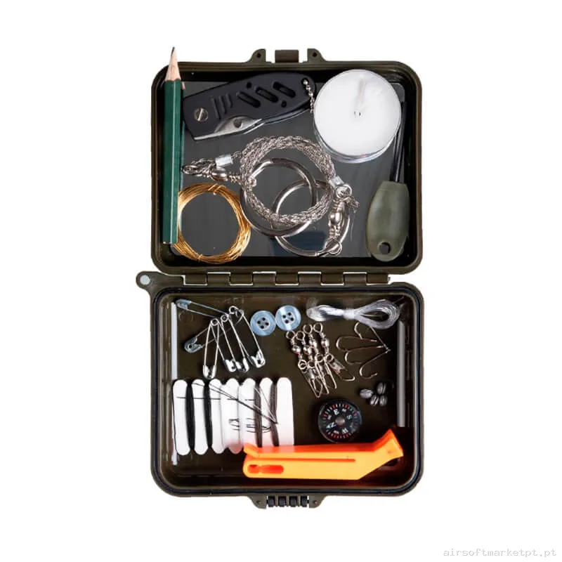 KIT DE SUPERVIVÊNCIA MIL-TEC SURVIVAL KIT BOX — Outros — Airsoft Market PT