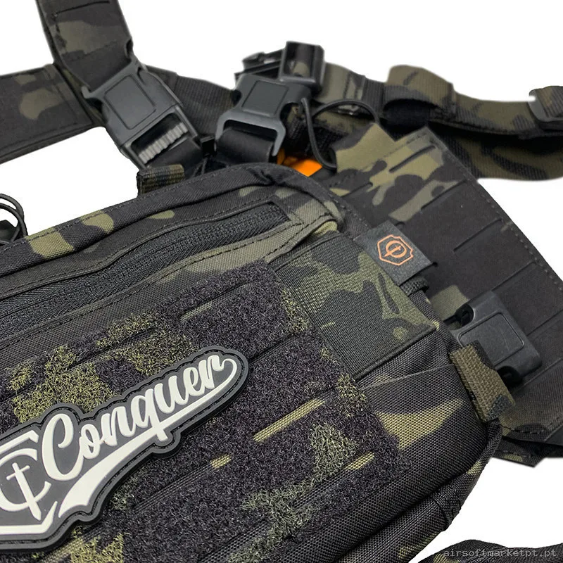 Chaleco Chest Rig Conquer Titan multicam black — Coletes & Rigs — Airsoft Market PT (foto 2)