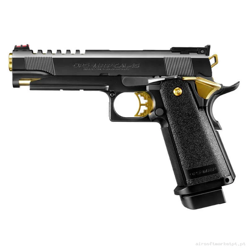 Réplica GBB Pistola Hi-Capa 5.1 Tokyo Marui Gold Match preta — Pistolas — Airsoft Market PT