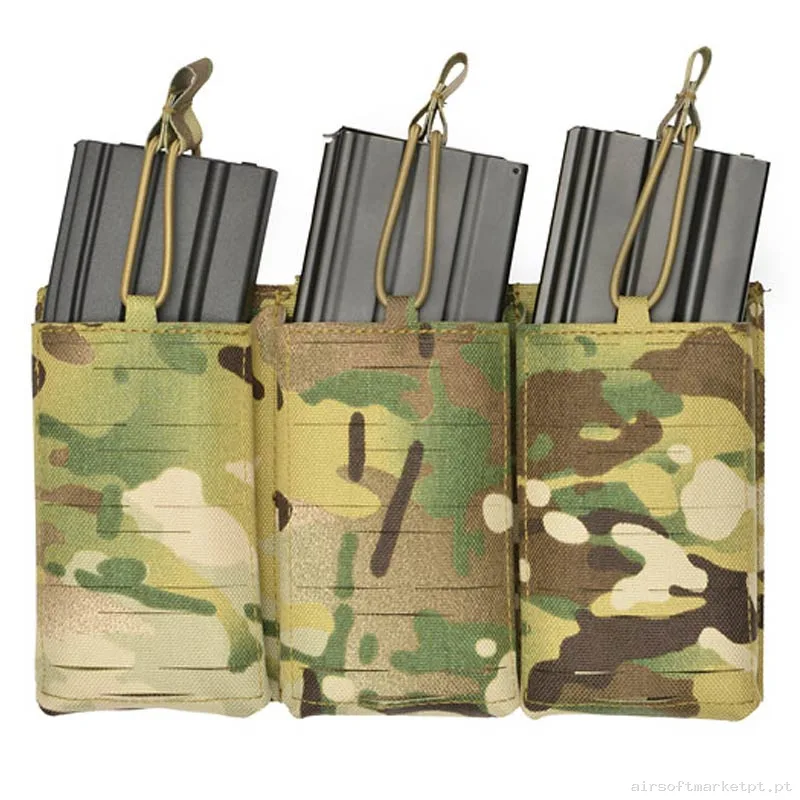 Pouch Magazine Pouch Triplo M4/Ak Oem Corte a Laser Estilo Multicam — Coletes & Rigs — Airsoft Market PT