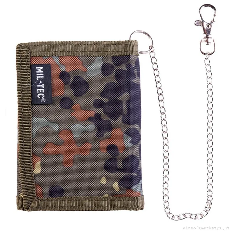 Carteira Mil-Tec com Cadeia Flecktarn — Acessórios & Componentes — Airsoft Market PT