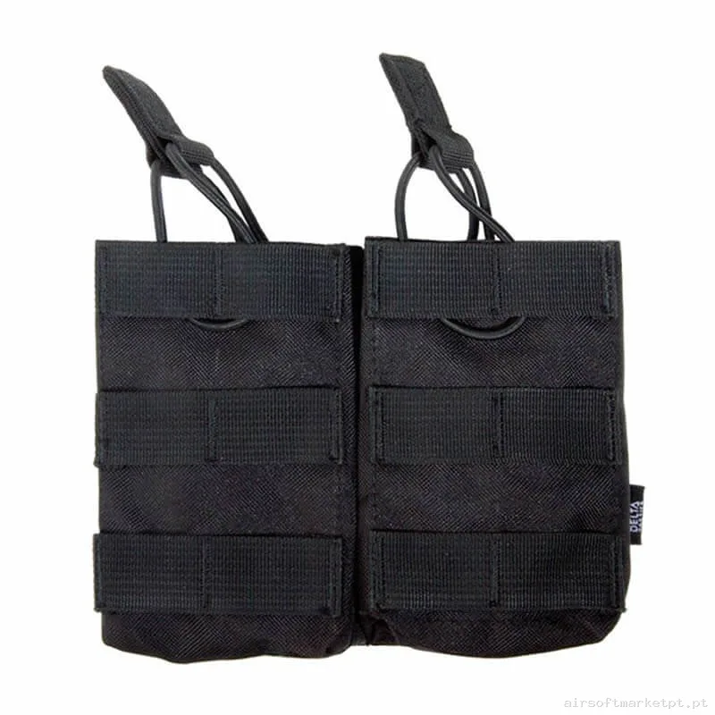 Pouch Magazine Pouch Doble G36/Ak/M14/Sr25 Delta Tactics Open Top preto — Coletes & Rigs — Airsoft Market PT