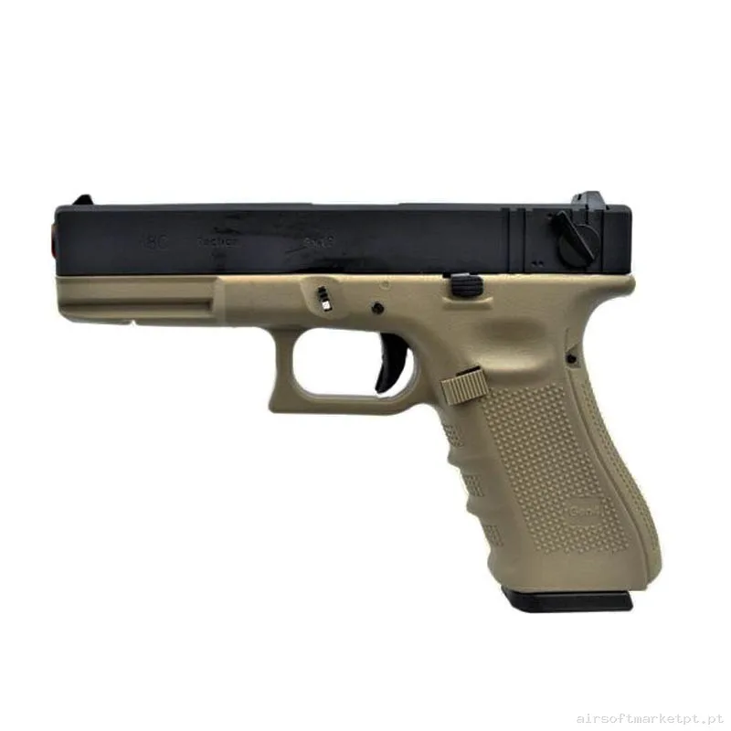 Pistola Glock 18 WE GEN4 GAS Tan/Negra — Pistolas — Airsoft Market PT