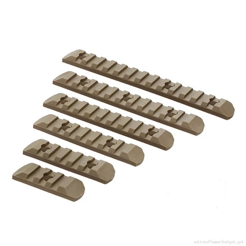 Externo Trilho Keymod/M-Lok Oem Terra Escura Pacote 6u — Acessórios & Componentes — Airsoft Market PT
