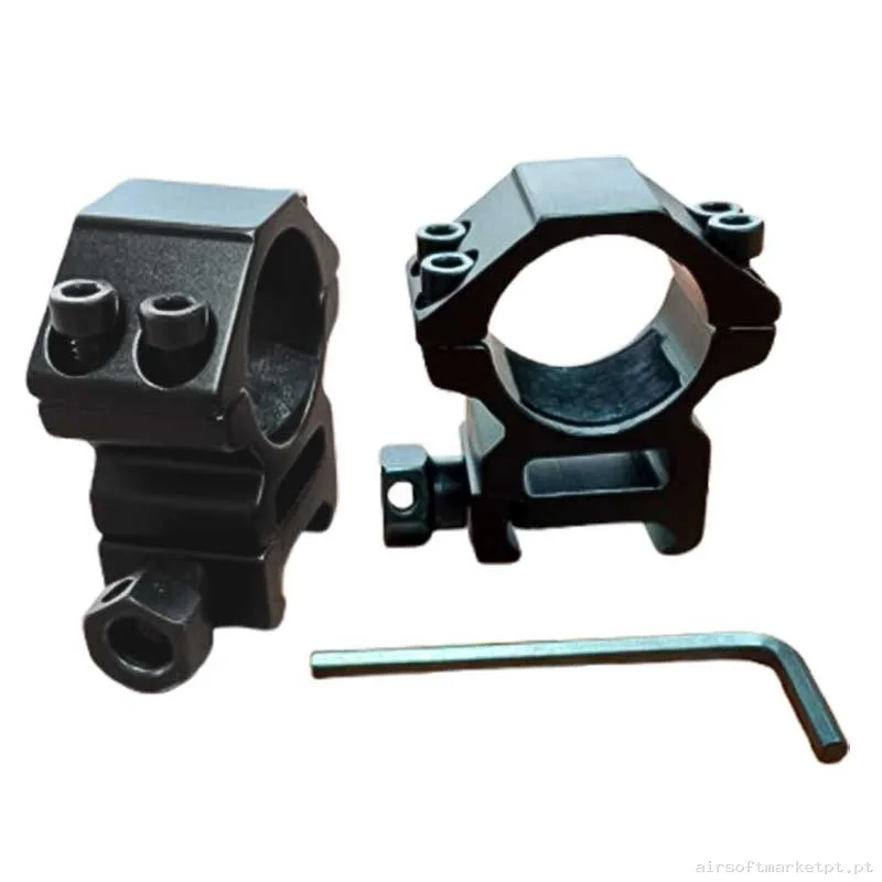 Anéis Externos Baixos 25mm Oem Pretos 2u — Acessórios & Componentes — Airsoft Market PT