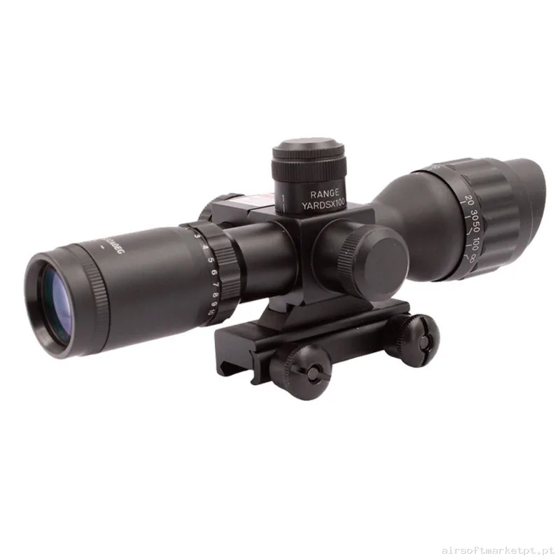 Visor Arsenic 2.5-10x32 Aoeg Con Láser Negro Regulación Exterior — Armas (Réplicas) — Airsoft Market PT (foto 2)