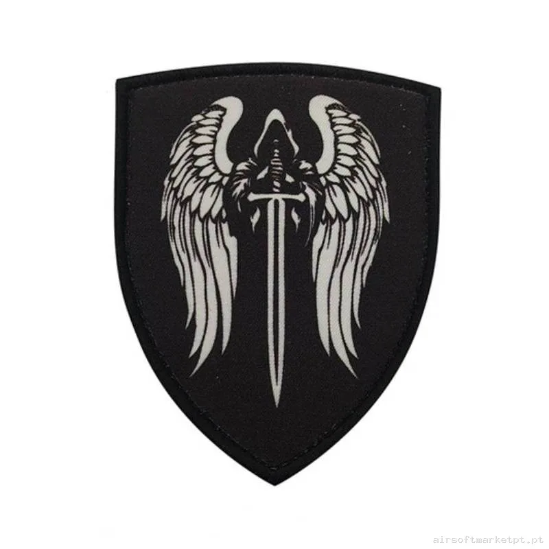 Parche Tela Oem Angel F197 negro/Blanco — Patches & Decoração — Airsoft Market PT