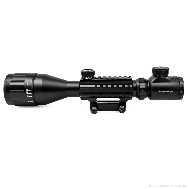 Visor Arsenic Argon 4-12x50 AOEG Con Railes Negro - Ajuste Exterior — Miras & Ópticas — Airsoft Market PT (foto 3)