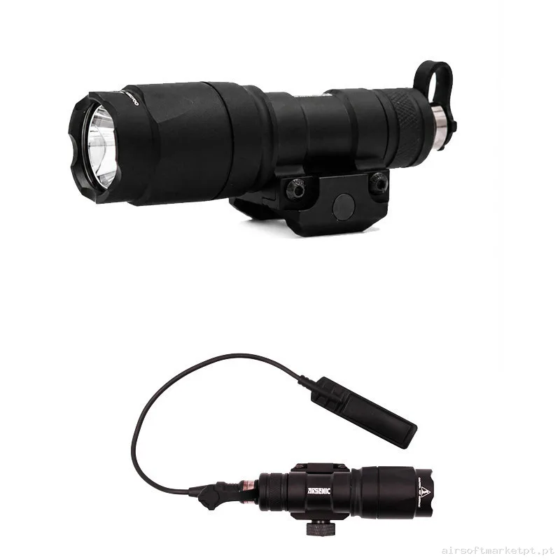Linterna Táctica Arsenic Con Pulsador 280 Lumenes As300a Negro — Lanternas & Lasers — Airsoft Market PT