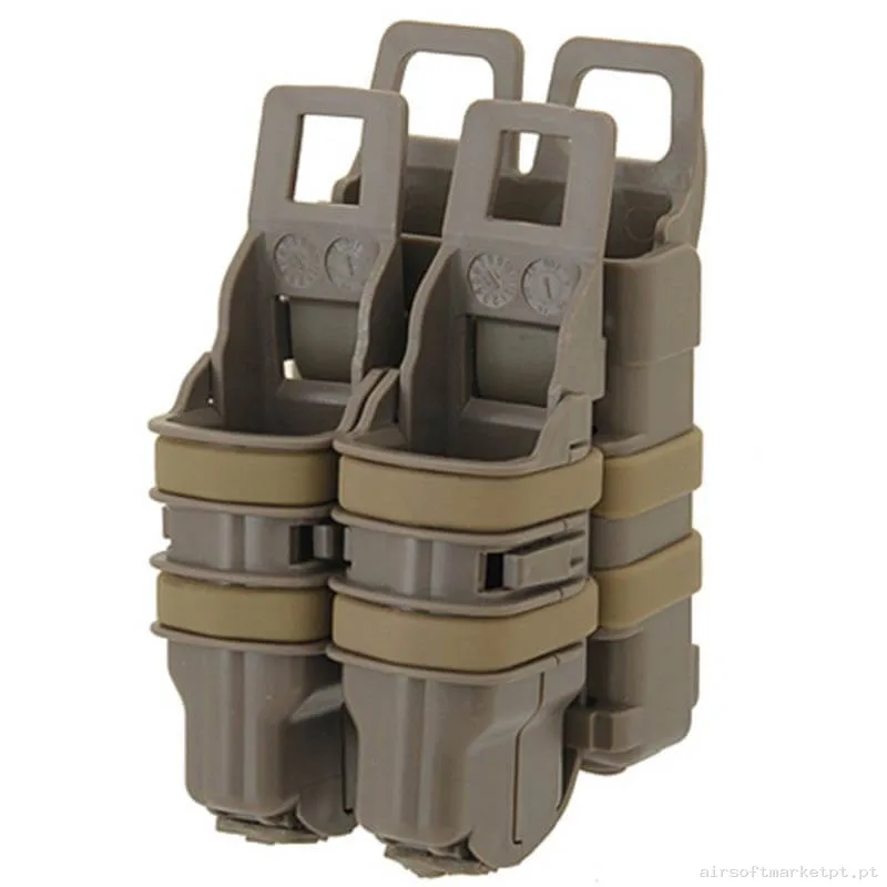 Pouch Magazine Pouch Fastmag Doble Pistola + 1x M4 Wosport Dark Earth — Coletes & Rigs — Airsoft Market PT