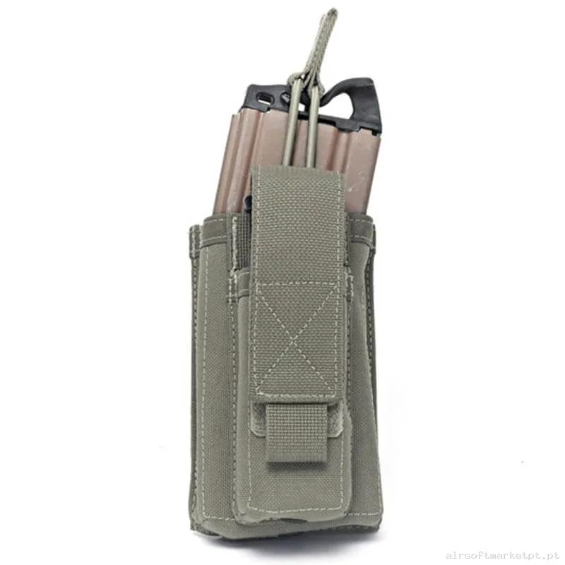 Pouch Magazine Pouch M4 + Pistola 9mm Warrior Assault Single Open Ranger Green — Coletes & Rigs — Airsoft Market PT