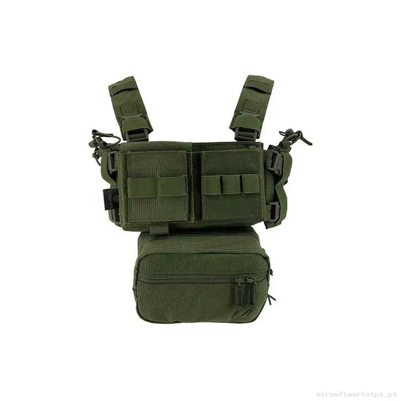 Chest Rig Conquer Verde OD — Coletes & Rigs — Airsoft Market PT