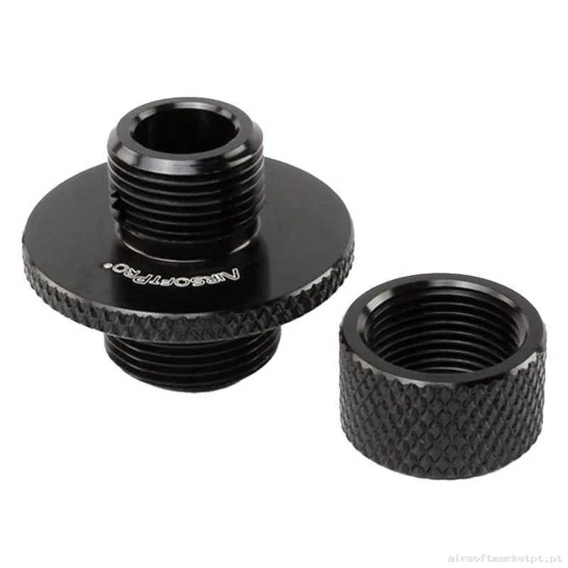 Externo Adaptador Supressor Airsoftpro VSR-10 G-Spec & Well Mb44/Mb02 Gen.2 — Acessórios & Componentes — Airsoft Market PT
