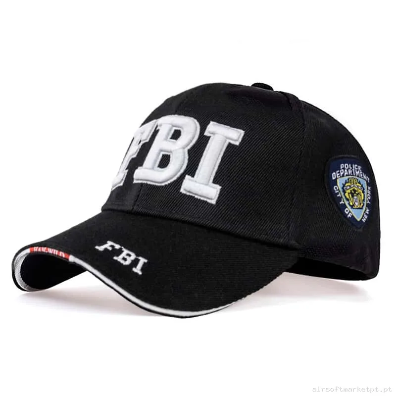 Boné de Beisebol Han Wild Fbi preto — Proteção Ocular & Facial — Airsoft Market PT